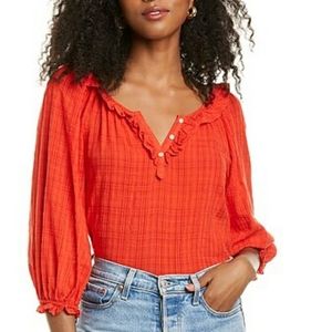 Max Studio Bubble Sleeve Top